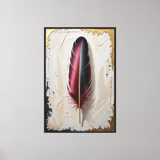 Majestic Harmony Feather | Luxury Canvas Print