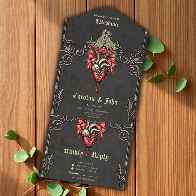 Majestic heart, a Gothic Romance  All In One Invitation (Creator Uploaded)