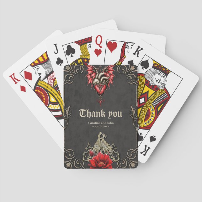 Majestic heart, a Gothic Romance  Poker Cards (Back)