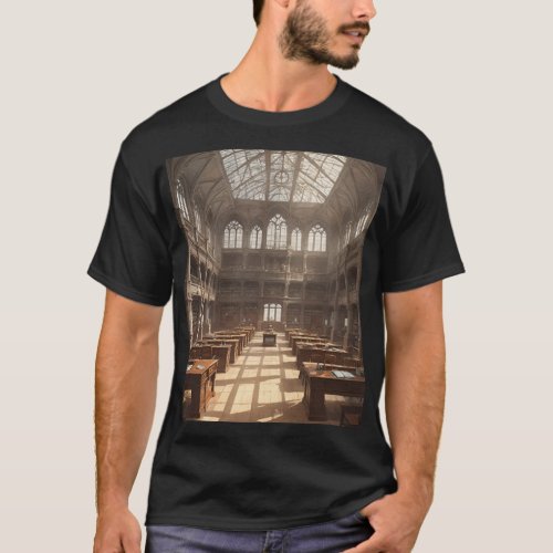 Majestic Historical Library Interior T_Shirt