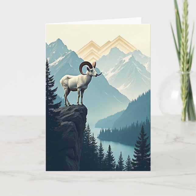 Majestic Horned Beast Card (Front)