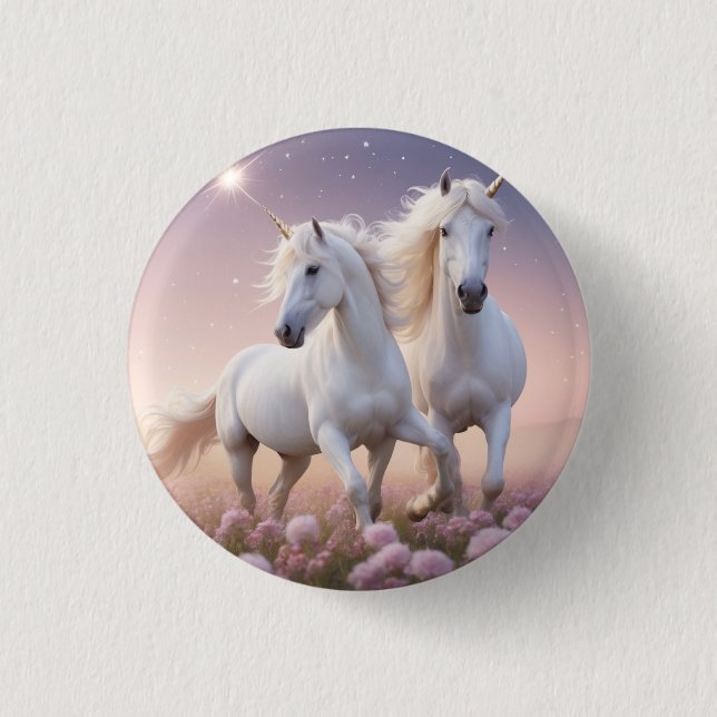 Majestic Horse 1¼ Inch RoundButton-For Equestrian  Button (Front)