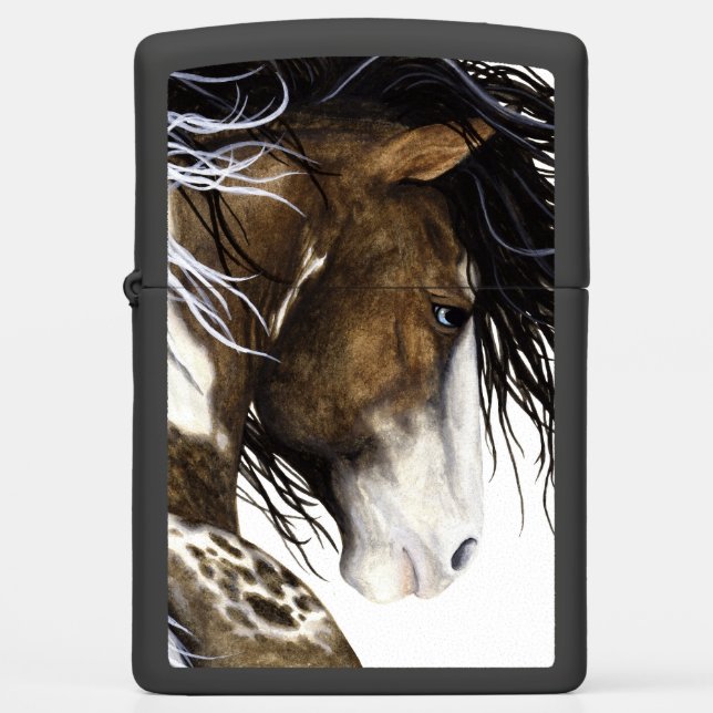 Majestic Horse by Bihrle iPhone Case Zippo Lighter (Front)