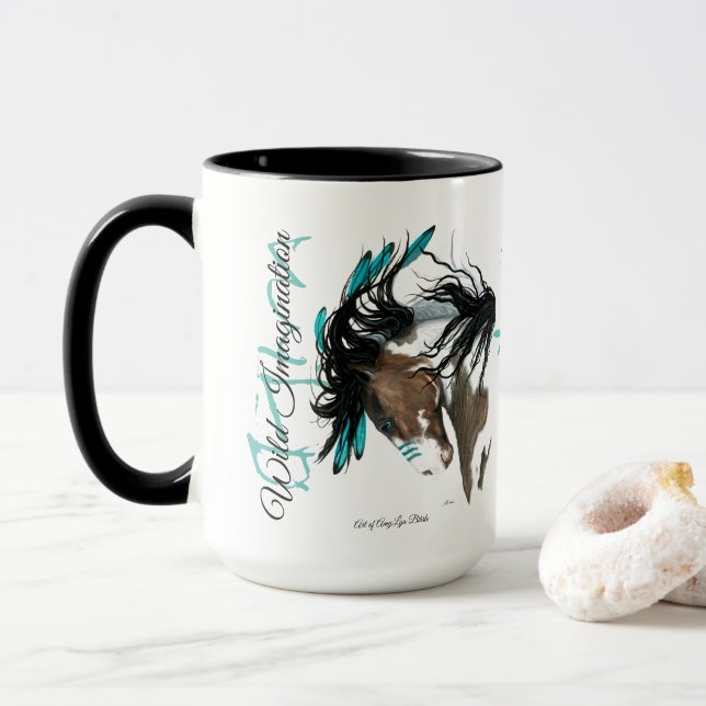 Majestic Horse by Bihrle Wild Imagination Mug (With Donut)