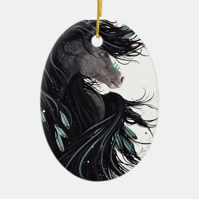 Majestic Horse Christmas Ornament by Bihrle (Front)