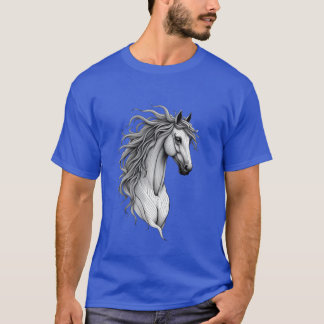 Majestic Horse Head with Intricate Linework family T-Shirt