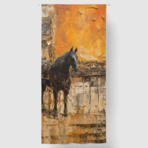 Majestic Horse in Abstract Sunset