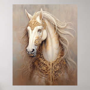 Majestic horse painting poster