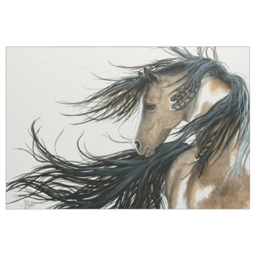 Majestic Horse Pinto by Bihrle Fabric