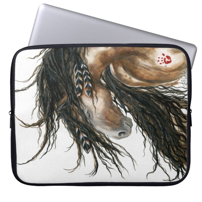 Majestic Horse Pinto Paint by BiHrLe Laptop Sleeve (Front)