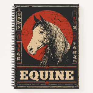 Majestic Horse Portrait Equestrian Design Notebook