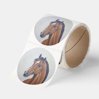 Majestic Horse Portrait T-Shirt Classic Round Sticker