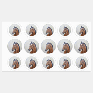 Majestic Horse Portrait T-Shirt Labels