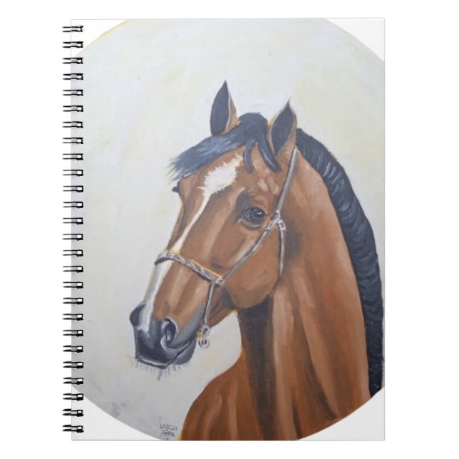 Majestic Horse Portrait T-Shirt Notebook (Front)