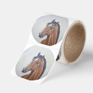 Majestic Horse Portrait T-Shirt Square Sticker