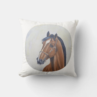 Majestic Horse Portrait T-Shirt Throw Pillow