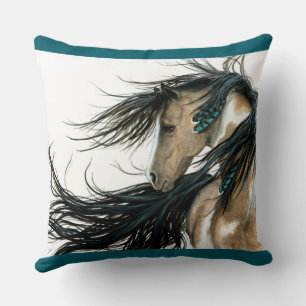 Majestic Horse Serenity by AmyLyn Bihrle Throw Pillow