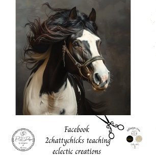 Majestic Horse Sovereign's Grace  Decoupage  Tissue Paper