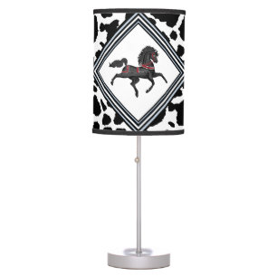 Majestic Horse Tile Horse Print Pattern Table Lamp