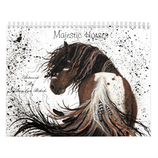 Majestic Horses Art By Bihrle Calendar  (Cover)