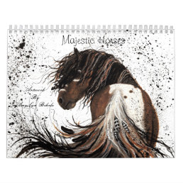 Majestic Horses Art By Bihrle Calendar 