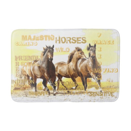 Majestic Horses Bath Mat _ Medium