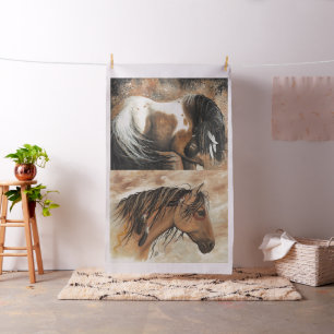 Majestic Horses Panel by Bihrle Fabric