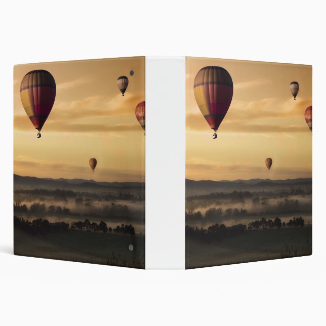 Majestic Hot Air Balloons 3 Ring Binder (Background)