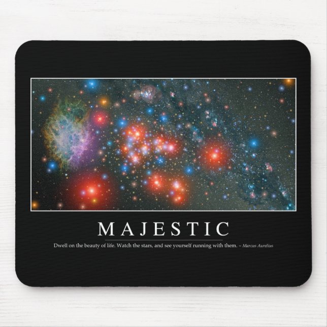 Majestic: Inspirational Quote Mouse Pad (Front)
