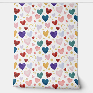 Majestic Jewel Heart Mosaic Wallpaper