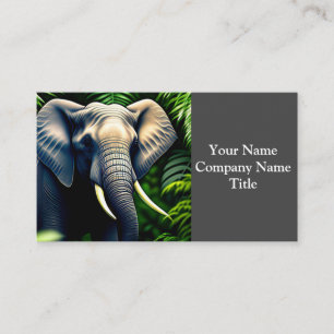 Majestic Jungle Elephant - Wild And Free Business Card