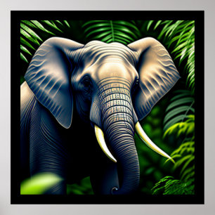 Majestic Jungle Elephant - Wild And Free Poster