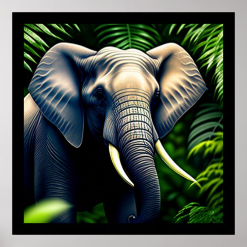 Majestic Jungle Elephant _ Wild And Free Poster