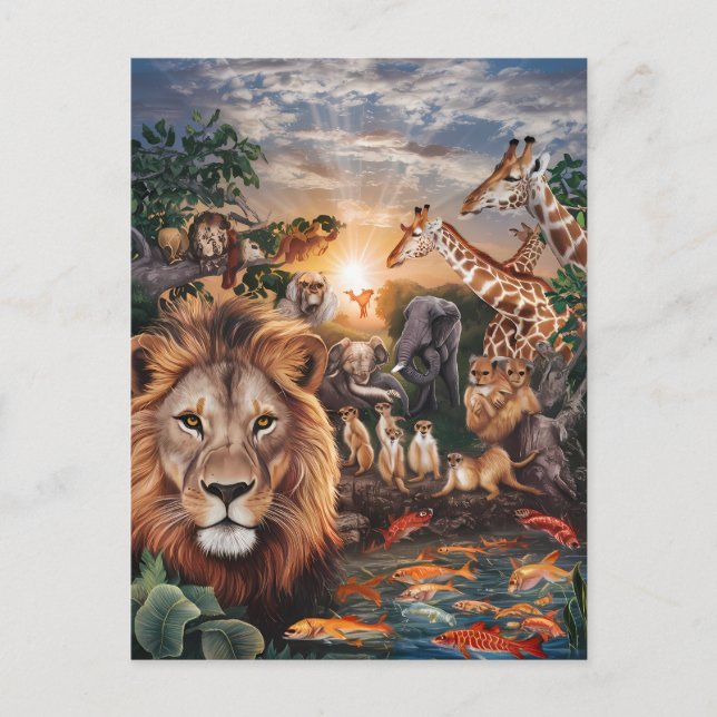 Majestic Jungle Gathering Postcard (Front)