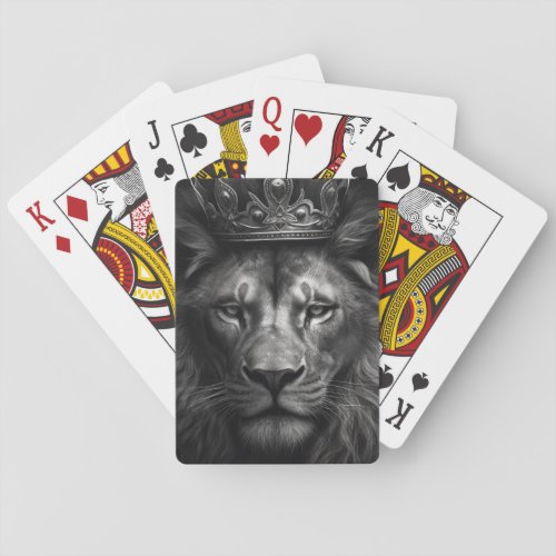 Majestic King Crown Lion Poker Cards