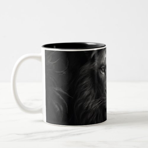 Majestic King Crown Lion Two_Tone Coffee Mug