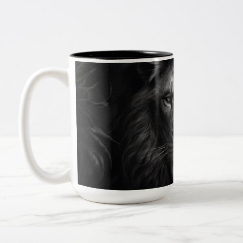 Majestic King Crown Lion Two_Tone Coffee Mug