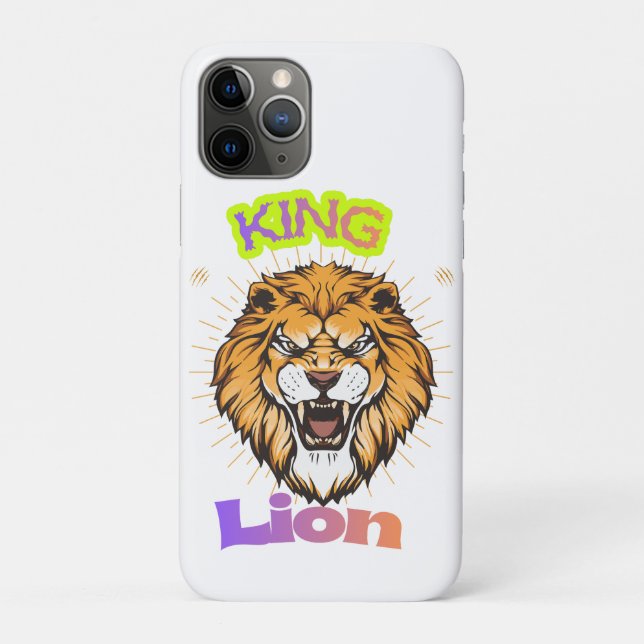 Majestic King Lion Crowned Portrait Design Case-Mate iPhone Case (Back)