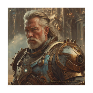 Majestic King Woodwall Art With Steampunk Armor