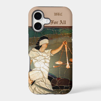 Majestic Lady Justice Portrait in Stained Glass iPhone 17 Case