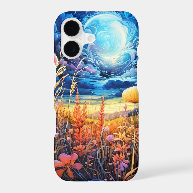 Majestic Late Summer Nights Illustration Art iPhone Case (Back)