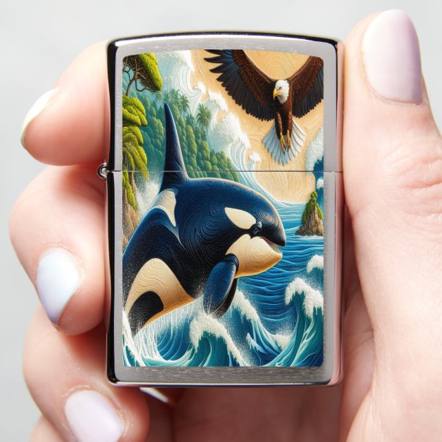 Majestic Leap Zippo Lighter (In Hand)