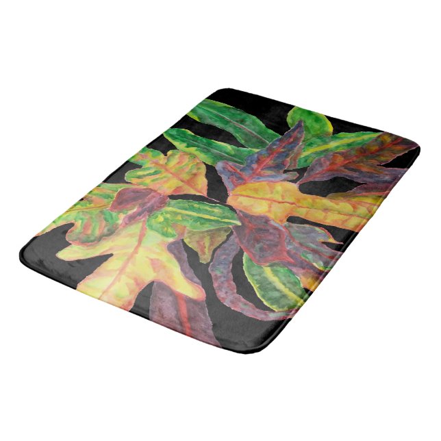 Majestic Leaves Bathroom Mat (Angled)