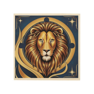 Majestic Leo: The King Awakens Wood Wall Art