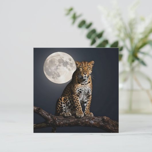 Majestic Leopard and Full Moon Blank (Standing Front)