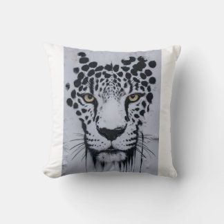 Majestic Leopard Face Artistic Portrait Throw Pill Pillow