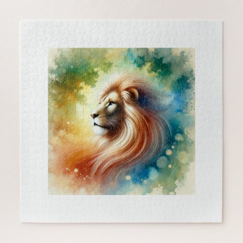 Majestic Lion 180624AREF117 _ Watercolor Jigsaw Puzzle