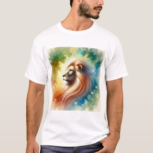 Majestic Lion 180624AREF117 _ Watercolor T_Shirt