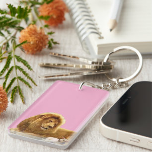 Majestic Lion and Lamb Inspirational Wildlife Keychain