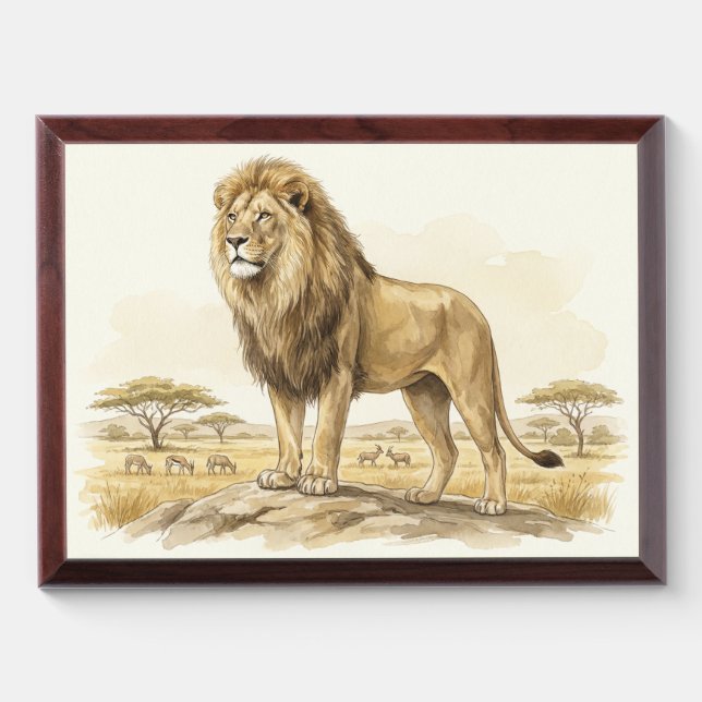 Majestic Lion Award Plaque (Horizontal)